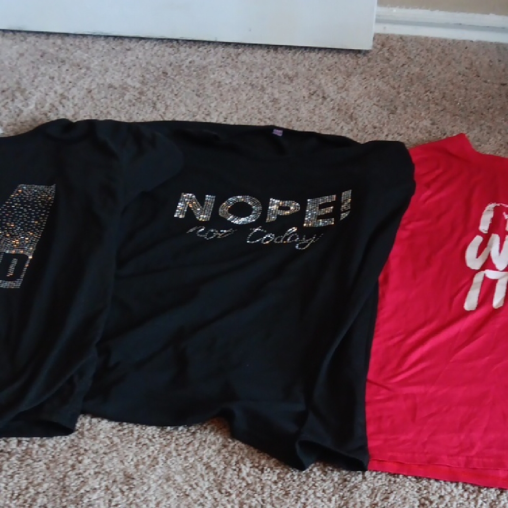 Black and Red Graphic T-Shirts
